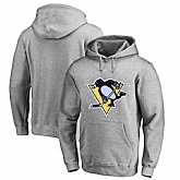 Men's Customized Pittsburgh Penguins Gray All Stitched Pullover Hoodie,baseball caps,new era cap wholesale,wholesale hats